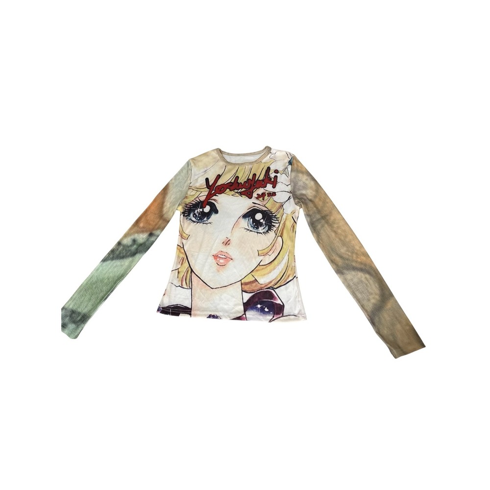 RARE Anime Top Cartoon Girl Y2K Yoshiyuki Pop 2000s Cybercore XS
